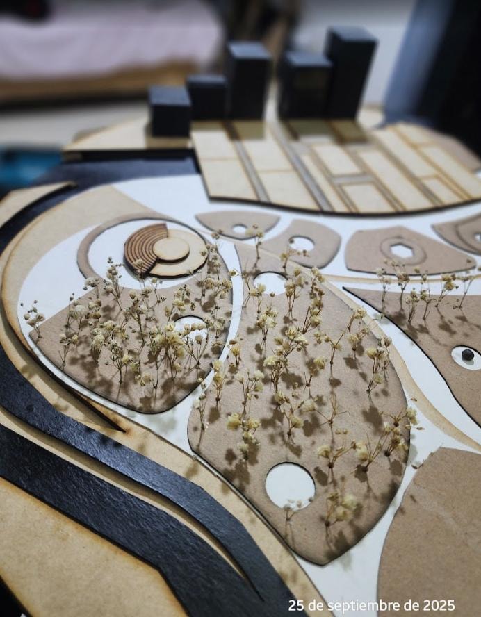 Maqueta urbana del proyecto Triángulo de Bavaria